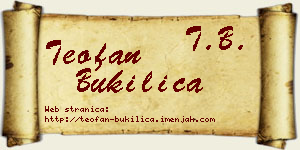 Teofan Bukilica vizit kartica